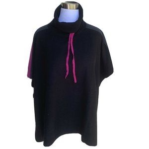 NWT Tahari black cashmere blend poncho One size